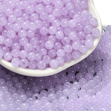 Lilac Glass Beads