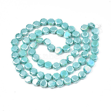 Electroplate Opaque Solid Color Glass Beads Strands(EGLA-N002-27-A03)-2