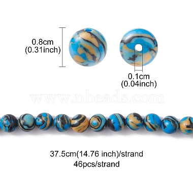 Synthetic Malachite Beads Strands(G-YW0001-55C)-3