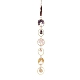 Flat Round with Tree of Life Natural Gemstone Chips Chandelier Hanging Suncatcher(AJEW-Q143-03)-3