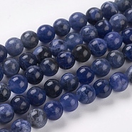 Natural Sodalite Beads Strands, Grand A, Round, 6mm, Hole: 0.8mm, about 65pcs/strand, 16 inch(X-G-E110-6mm-3)