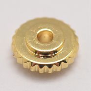 Brass Spacer Beads, Flat Round, Real 18k Gold Plated, 6x2mm, Hole: 1mm(KK-G296-03G)