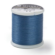 MIYUKI Beading Nylon Thread B, 330 DTEX/0.203mm/0.008", for Seed Beads, #17, Steel Blue, 0.16mm, 55 yards(50 meters)/roll(NWIR-B001-17)