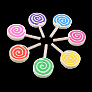 Handmade Polymer Clay Cabochons, Candy, Mixed Color, 43~46x24~26x5~6mm(X-CLAY-R059-M)