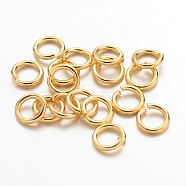 Open Jump Rings Brass Jump Rings, Cadmium Free & Lead Free, Golden, 6x1mm, 18 Gauge, Inner Diameter: 4mm, about 4160pcs/500g(JRC6MM-G)