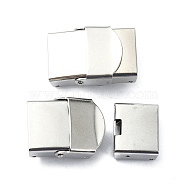 201 Stainless Steel Watch Band Clasps, Rectangle, Stainless Steel Color, 25.5x18x5.2mm(STAS-C089-05C-P)