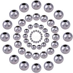 304 Stainless Steel Spacer Beads, Round & Rondelle, Stainless Steel Color, 3~8x2~6mm, Hole: 1~3mm, 200pcs/box(STAS-NB0004-14)