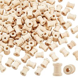 Wooden Bobbins, Sewing Supplies, Column, Moccasin, 18x12mm, Hole: 5mm(TOOL-OC0001-63)