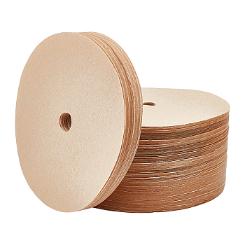 Round Coffee Filter Paper, Disposable Coffee Filter, BurlyWood, 95x0.1mm, Hole: 10mm, 100pcs/bag