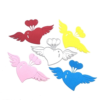 Valentine's Day Heart & Balloon & Wing Carbon Steel Cutting Dies Stencils, for DIY Scrapbooking, Photo Album, Decorative Embossing Paper Card, Stainless Steel Color, 66x111mm