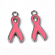 October Breast Cancer Pink Awareness Ribbon Alloy Enamel Pendants(EA546Y-2)-1
