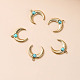 Bohemia Style Synthetic Turquoise Moon Charms(BOHO-PW0001-060A-01)-1