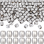 120Pcs 304 Stainless Steel European Beads, Barrel Large Hole Beads, Stainless Steel Color, 6x6mm, Hole: 4mm(STAS-BBC0009-79P)