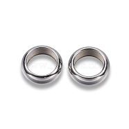 304 Stainless Steel Spacer Beads, Ring, Stainless Steel Color, 7x2.5mm, Hole: 5mm(STAS-D448-035P)