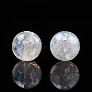 Transparent Resin Beads, with Shell, Round, Clear, 12x11.5mm, Hole: 1.5~3mm(RESI-N034-01-E05)