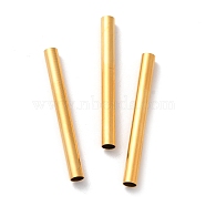 Ion Plating(IP) 304 Stainless Steel Tube Beads, Golden, 30x3mm, Hole: 2.5mm(STAS-G071-35G)