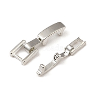 20Pcs 2 Styles Eco-Friendly Brass Watch Band Clasps, Platinum, 15~16x3.5~6.5x4mm, 10pcs/style(KK-FH0007-11)