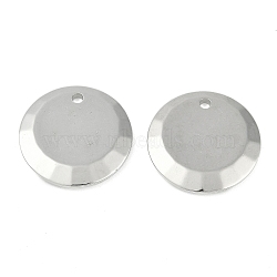 CCB Plastic Pendants, Flat Round, Platinum, 24x4mm, Hole: 2.5mm(CCB-G020-40C-P)