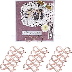 Steel Memo Holder Clips, Infinity Message Photo Holders, Rose Gold, 67.5x24x35mm(AJEW-WH0248-294RG)