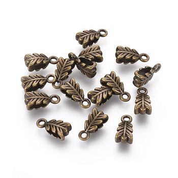 Tibetan Style Pendant Bails, Cadmium Free & Nickel Free & Lead Free, Antique Bronze, 14x6.5x4.5mm, Hole: 2mm