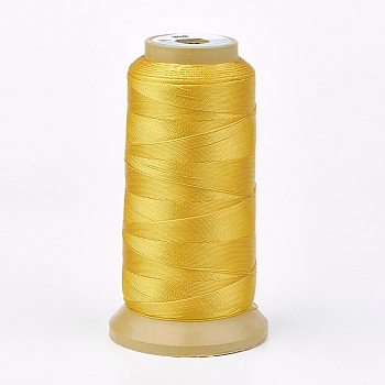 Polyester Thread, for Custom Woven Jewelry Making, Gold, 0.25mm, about 700m/roll