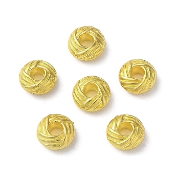 Alloy Beads, Flat Round, Golden, 6x2.5mm, Hole: 1.8mm