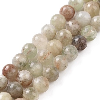 Natural Quartz Beads Strands, Round, 8mm, Hole: 1mm, about 49pcs/strand, 15.28''(38.8cm)