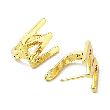 Brass Letter Stud Earrings for Women(EJEW-A038-01W-G)-2