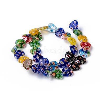 Millefiori hecho a mano hilos de perlas corazón de cristal(LK-P017-06)-3