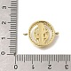 Brass Pave Clear Cubic Zirconia Saint Benedict Connector Charms(KK-M101-07G)-3