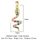 Brass Micro Pave Colorful Cubic Zirconia Pendants(ZIRC-OY001-22G)-2