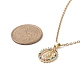 Colorful Cubic Zirconia Oval with Virgin Mary Pendant Necklace(NJEW-JN04235)-2