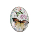 Butterfly Printed Glass Oval Cabochons(X-GGLA-N003-18x25-C42)-1