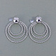 Triple Circle Brass Stud Earrings(AK0462)-4