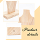 Bust Wooden Necklace Display Stands(NDIS-WH0009-17)-3