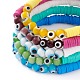 Polymer Clay Heishi Beads Stretch Bracelets Sets(BJEW-JB05905)-1