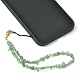 Natural Green Aventurine Chip & CCB Plastic Round Beaded Mobile Straps(HJEW-FZ00004)-4