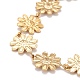 Enamel Daisy Link Chains Bracelet(BJEW-P271-01G)-4