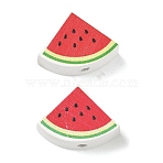 Summer Themed Printed Wood Beads, Watermelon, Red, 15x21x9mm, Hole: 2.5mm(WD-CBAA998-A04)