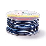 Segment Dyed Polyester Thread, Chinese Knotting Cord, Colorful, 0.8mm, about 54.68 yards(50m)/roll(NWIR-I013-D-16)