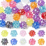 30Pcs AB Plating Opaque Acrylic Beads, Sea Urchin, Mixed Color, 14.5x17.5~18.5x17.5~18.5mm, Hole: 2.5mm(JACR-YW0001-04)