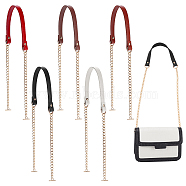 WADORN 5Pcs 5 Colors Imitation Leather Bag Straps, with Iron Curb Chain & T-Bar Clasp, Mixed Color, 86x2cm, 1pc/color(FIND-WR0009-93)