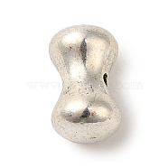 Tibetan Style Alloy Beads, Cadmium Free & Lead Free, Peanut, Antique Silver, 11.5x7mm, Hole: 1.2mm(TIBEP-L021-30AS)
