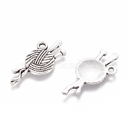 Tibetan Style Alloy Pendant, Cadmium Free & Nickel Free & Lead Free, Antique Silver, about 26mm long, 11mm wide, 1.5mm thick, hole:2mm(X-LF10465Y-NF)