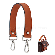PU Leather Wide Bag Straps, with Zinc Alloy Swivel Clasp, for Bag Replacement Accessories, Camel, 41.4x2.7cm(FIND-WH0135-09B)
