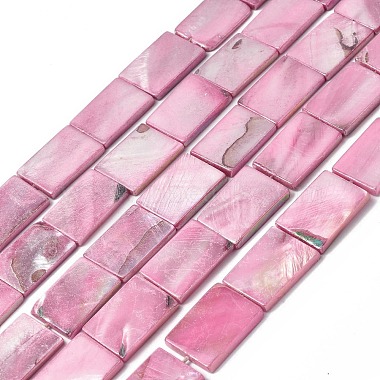 Pink Rectangle Freshwater Shell Beads