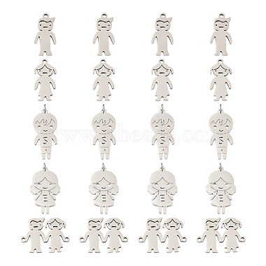 Stainless Steel Color Human 304 Stainless Steel Pendants