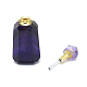 Faceted Natural Amethyst Openable Perfume Bottle Pendants(G-E556-04B)-3