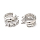 Platinum Plated Brass Cuff Earrings with Rhinestone for Women(EJEW-D065-07P-03)-2