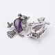 Natural Amethyst Pendants(X-G-E442-01Q)-2